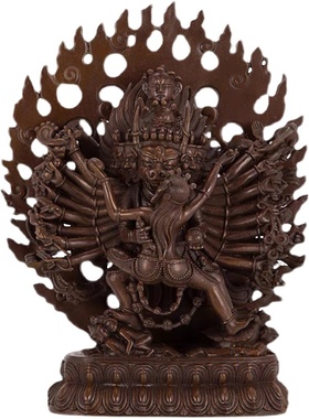 纯铜彩绘密宗菩萨大威德金刚