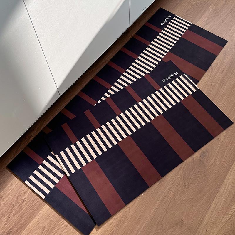 okay 简约现代厨房地垫耐脏脚垫防滑防油吸水可擦水洗地毯