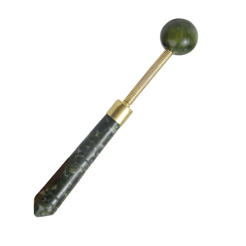 天然岫玉按摩健球弹簧圆球捶足底