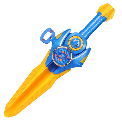 陀螺剑玩具儿童男孩剑旋发光剑型发射器圣剑对战盘合金旋转陀螺枪