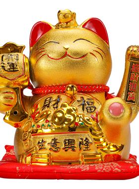 招财猫2026新款摆件电动摇手店铺前台接待台开业礼品乔迁新居礼物