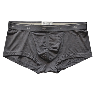D.M男内裤低腰性感纯色平角裤透气纯色四角裤激凸商务 兰精莫代尔