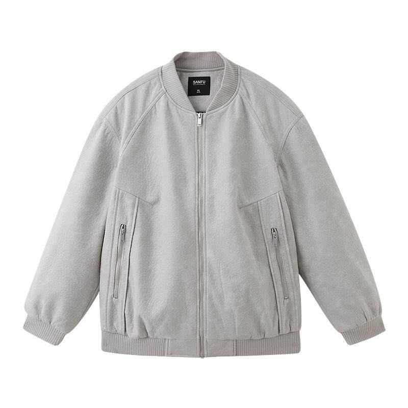 三福2025冬季男士间棉棒球领棉衣保暖韩系宽松棉服外套 511798
