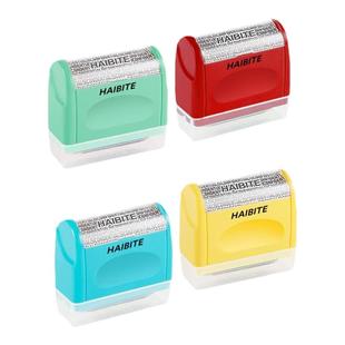 滑轮保密印章滚轮式乱码印章快递涂码笔面单地址隐私涂抹笔个人防泄密保护神器盖字棒涂鸦遮盖开箱信息消除器