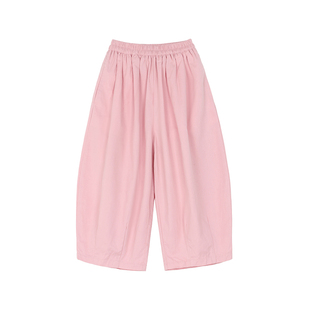 【精梳棉】小O宝童装 宝宝休闲波点阔腿裤女2026春秋装女童裤子