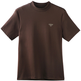 犇业秋季新款男士半高领中袖莫代尔棉内搭外穿打底衫保暖半袖E286