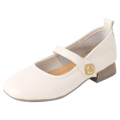 真皮软底玛丽珍鞋舒适浅口女鞋