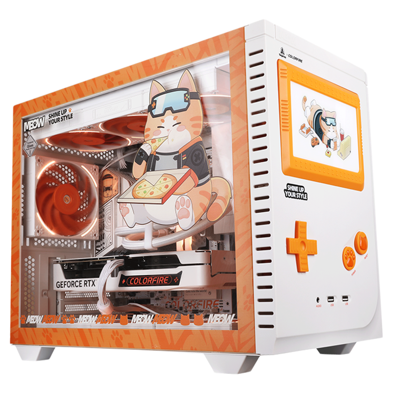 COLORFIRE旗舰店七彩虹RTX5060电脑主机橘猫全家桶i5 14400F组装台式机14600KF游戏245kf橘