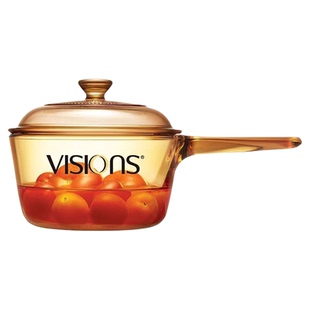 VISIONS美国康宁玻璃锅可明火直烧耐高温汤锅煲炖锅无导流嘴正品