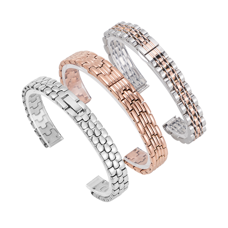 手表带女士钢带细表链适用小绿表DW天王卡西欧聚利时阿玛尼满天星