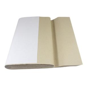 【好用又便宜】复古竹麻纸加厚半生半熟无格毛边纸三尺四尺六尺八尺屏初学者毛笔字书法练习临帖练字专用纸