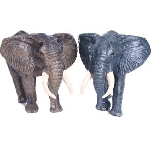 儿童大号实心仿真野生动物模型玩具非洲象 亚洲象模型