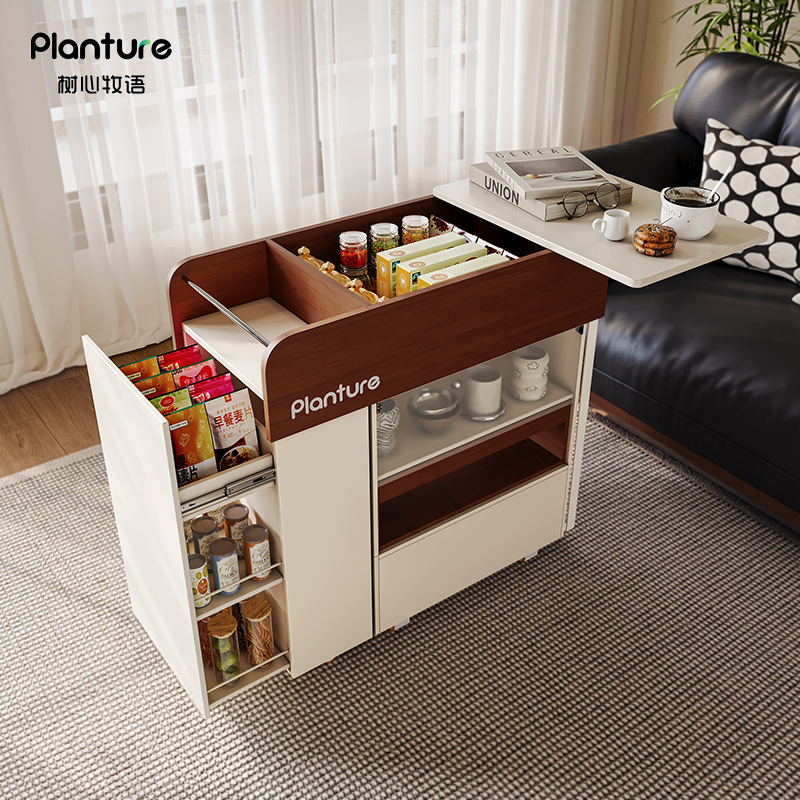 树心牧语客厅移动小推桌边角几置物架储物边柜小茶几小推车小户型