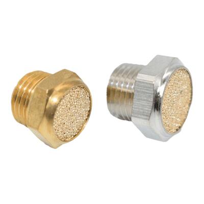 平头B型电磁阀消声器全铜