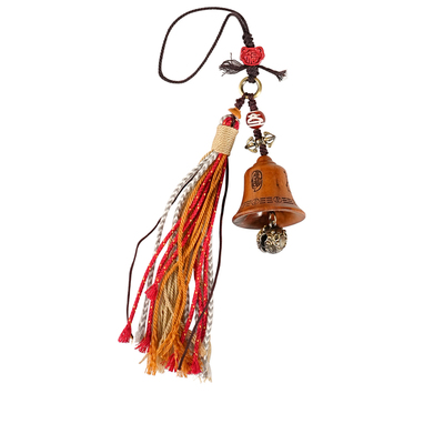 庙街文玩七星枣木铃铛挂件挂绳铜铃铛风铃挂件新年