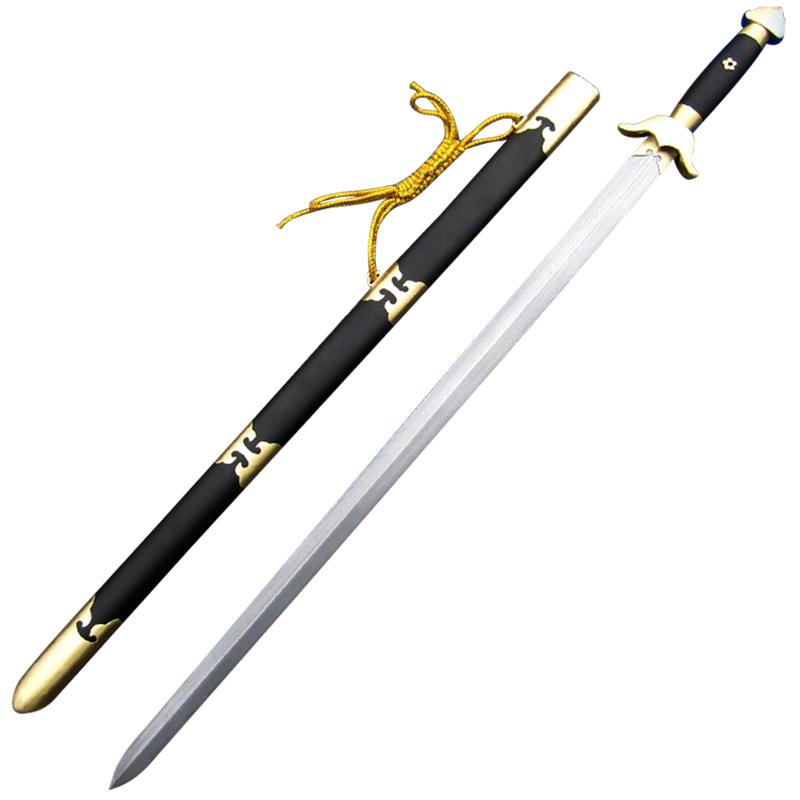 龙泉古羽刀剑手工包铜武术剑花纹钢太极硬剑镇宅宝剑长重剑未开刃