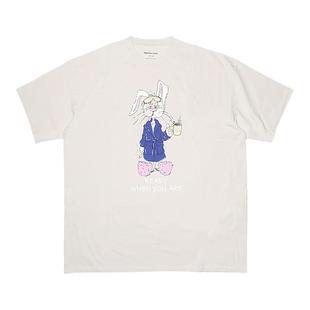 MARTINE ROSE男女超宽松短袖熬夜兔先生印花圆领休闲夏季潮流T恤