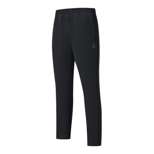 特步梭织运动长裤男2025冬季新款保暖御寒薄绒运动裤975429980001