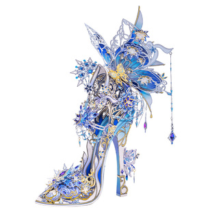 艺模雪之恋魔法水晶鞋 3D立体拼图金属拼装模型手工diy爱莎芙宁娜