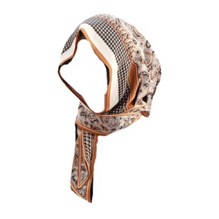 春夏新款遮阳防晒多用百搭缎面丝巾帽防风防尘时尚旅游拍照头巾帽