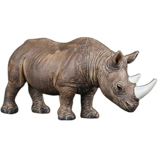 正版仿真动物模型玩具野生动物园套装老虎狮子大象长颈鹿摆件儿童