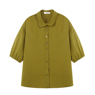 孕妇打底内搭衬衫甜美宽松通勤孕妇装春夏装2026新款上衣纯棉衬衣