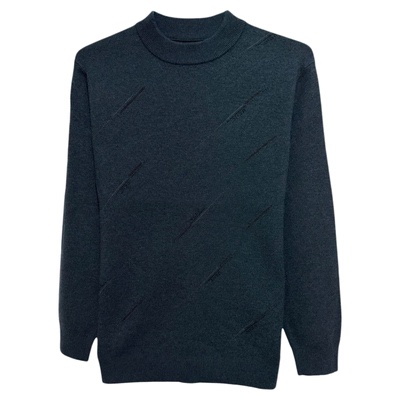 雪豹羊毛衫男纯羊毛衫中老年毛衣