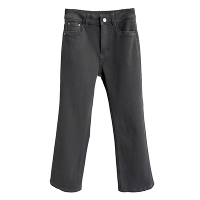 大厂品质！微弹牛仔微喇九分裤