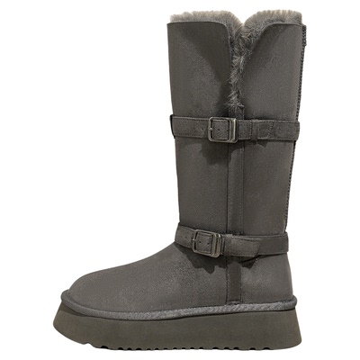 snowelf加绒加厚厚底增高雪地靴