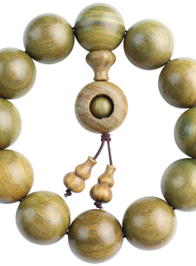 包邮天然绿檀手串佛珠佛珠念珠