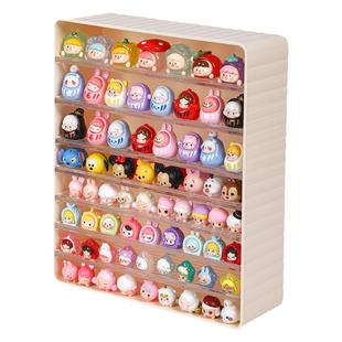萌粒展示盒亚克力泡泡玛特盲盒手办收纳盒立牌小摆件多层陈列架子