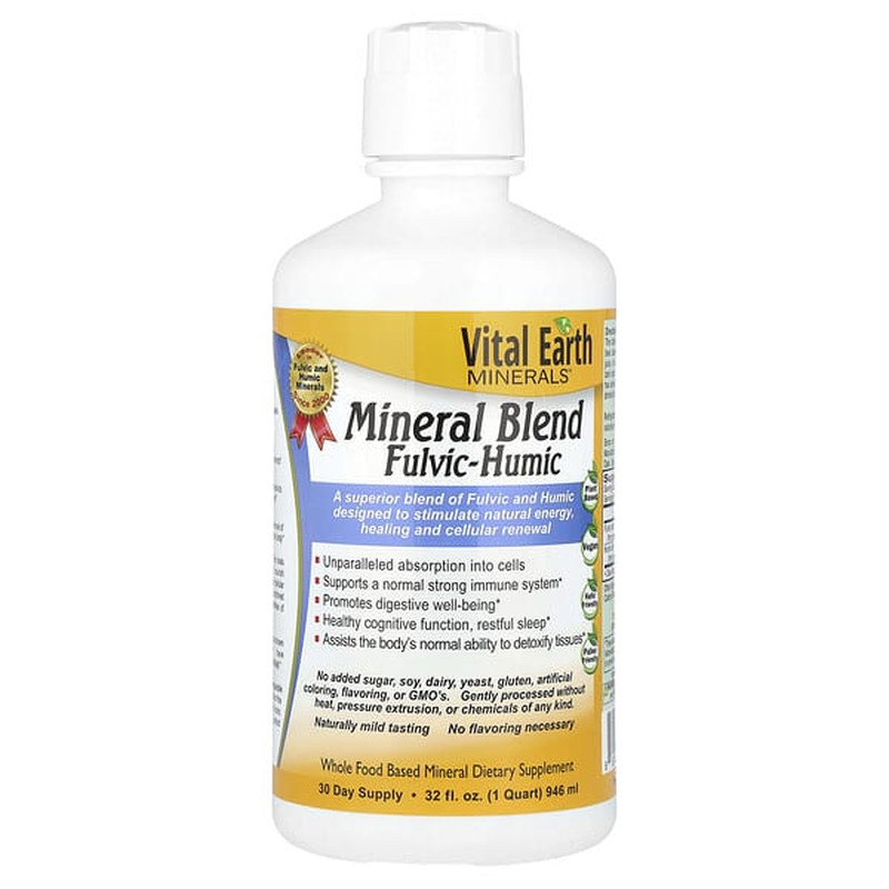 Vital Earth Minerals,矿物质液黄腐-腐植，32液体盎司(946毫升)