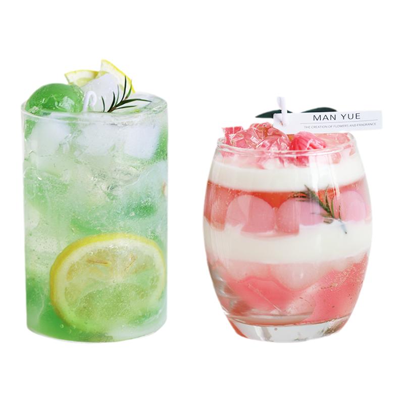 蔓玥DIY水晶果冻气泡饮品蜜桃柠檬香薰蜡烛高级感小众手作材料包