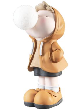 客厅男孩落地摆件可发光