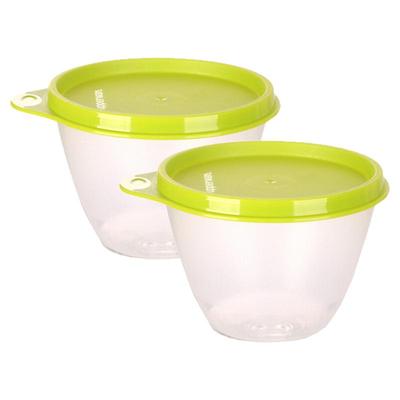 特百惠保鲜沙拉鲜果冰箱冷藏碗食品密封储藏收纳盒430ml送礼佳品