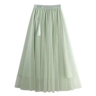 女童时尚套装洋气时髦裙子仙女超仙森系半身裙国风2026新款夏装潮