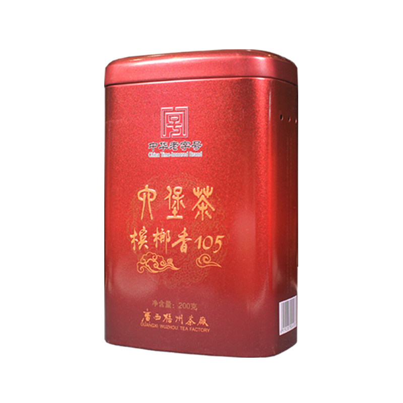 三鹤六堡茶标杆槟榔陈化罐装