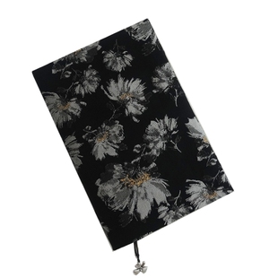 a5书衣手账本书套a6笔记本保护套黑色提花精致书本保护套布艺书皮