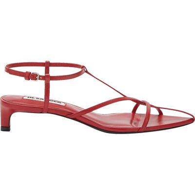 牛皮革中跟凉鞋JILSANDER