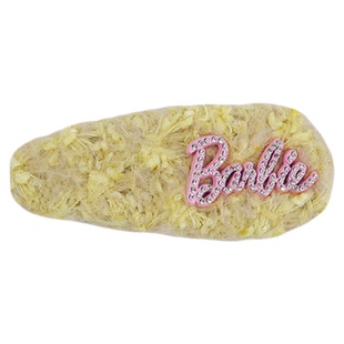 Barbie芭比官方正品发饰发卡女毛绒秋冬季侧边夹头饰夹子礼物新年