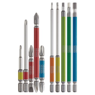 日本威威电动批头套装进口加长十字强磁梅花内六角风批咀组合GS5P