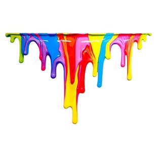 油漆车贴多巴胺彩虹流体摩托汽车身划痕覆盖头盔防水创意装饰贴纸