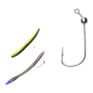 慕斯达钨钢inch wacky火巴斯托钨钢铅头钩微铅钩挡草根钓钩面条虫