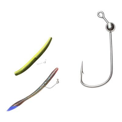 慕斯达钨钢inch wacky火巴斯托钨钢铅头钩微铅钩挡草根钓钩面条虫