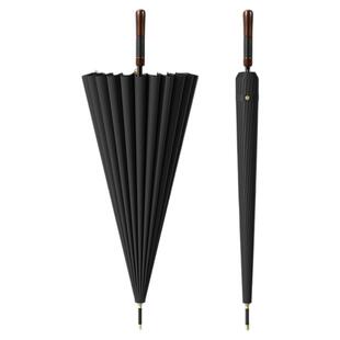 木弯柄长柄雨伞加大号加厚加固男士双人结实抗风暴雨家用高档定制