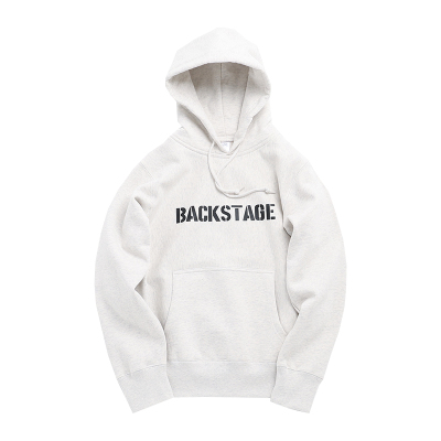 雪花灰全棉印花连帽卫衣