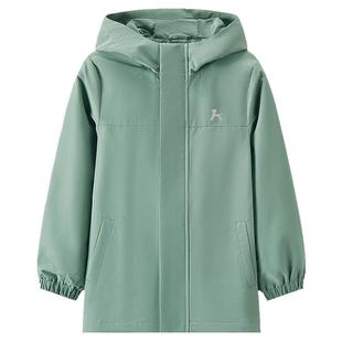 森马儿童外套防风连帽夹克加绒保暖春装男童女童三防摇粒绒上衣