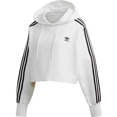 阿迪达斯女子短款连帽套头衫