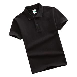 男童翻领上衣短袖卡通团体服衬衫儿童白色t恤女童夏装tshirt小衫