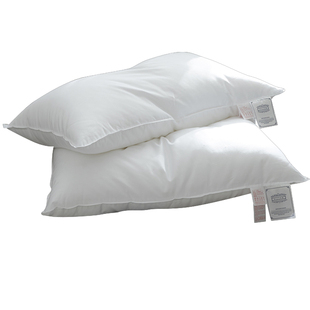 日式酒店风蓬松高弹纤维羽丝绒枕头超软全棉成人枕芯48*74一对拍2